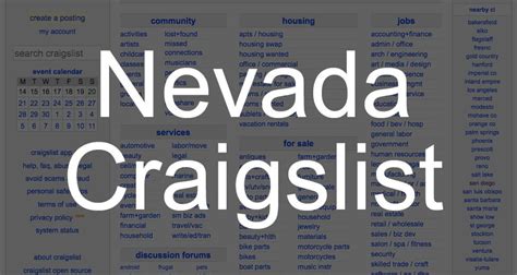 see also. . Nevada city craigslist